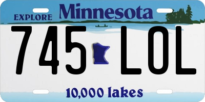 MN license plate 745LOL