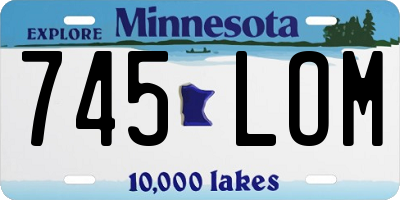 MN license plate 745LOM