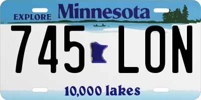 MN license plate 745LON