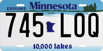 MN license plate 745LOQ