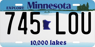 MN license plate 745LOU
