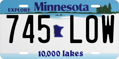MN license plate 745LOW