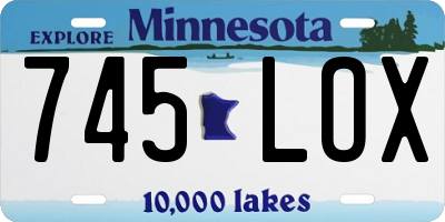 MN license plate 745LOX