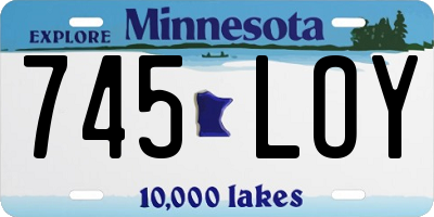 MN license plate 745LOY