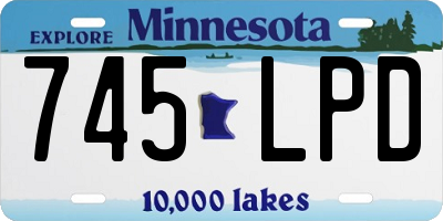 MN license plate 745LPD