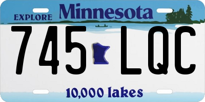 MN license plate 745LQC