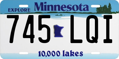 MN license plate 745LQI