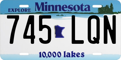 MN license plate 745LQN