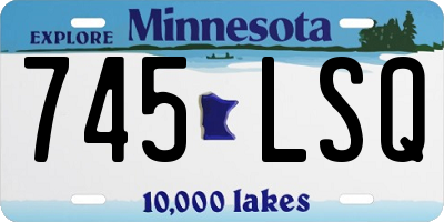MN license plate 745LSQ