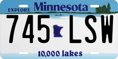 MN license plate 745LSW