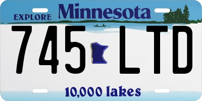 MN license plate 745LTD