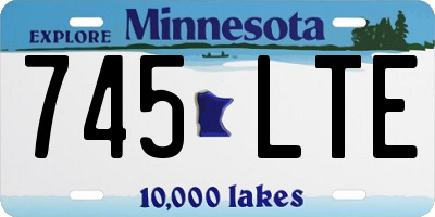MN license plate 745LTE