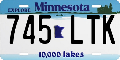 MN license plate 745LTK