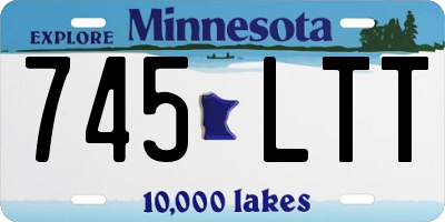 MN license plate 745LTT