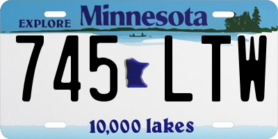 MN license plate 745LTW