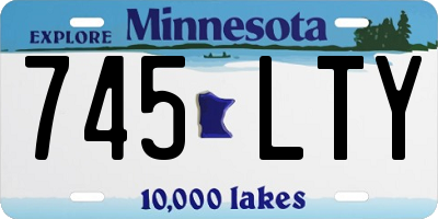 MN license plate 745LTY