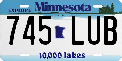 MN license plate 745LUB