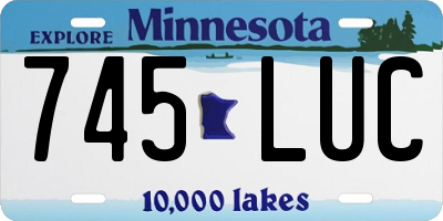 MN license plate 745LUC