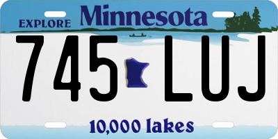 MN license plate 745LUJ