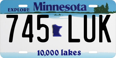 MN license plate 745LUK