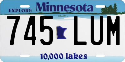 MN license plate 745LUM