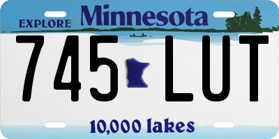 MN license plate 745LUT