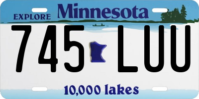 MN license plate 745LUU
