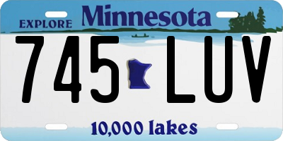 MN license plate 745LUV