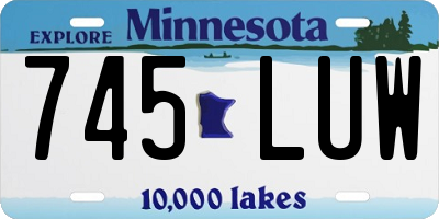 MN license plate 745LUW