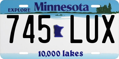 MN license plate 745LUX