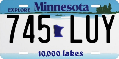 MN license plate 745LUY