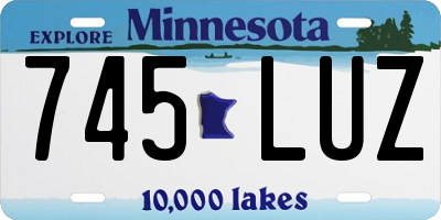 MN license plate 745LUZ