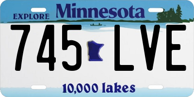 MN license plate 745LVE