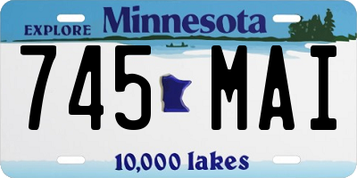 MN license plate 745MAI