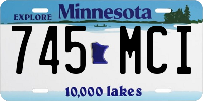 MN license plate 745MCI