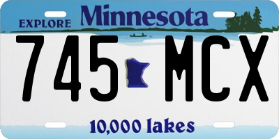 MN license plate 745MCX