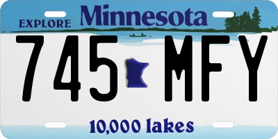 MN license plate 745MFY