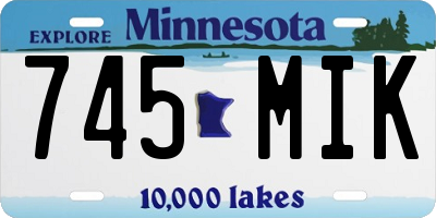 MN license plate 745MIK