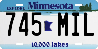 MN license plate 745MIL