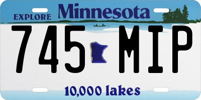 MN license plate 745MIP