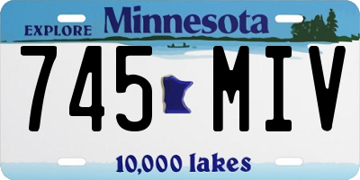 MN license plate 745MIV