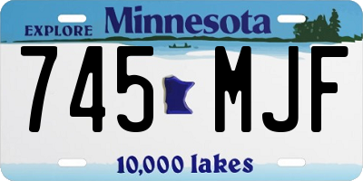 MN license plate 745MJF