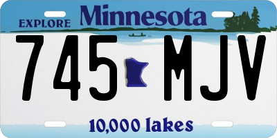 MN license plate 745MJV
