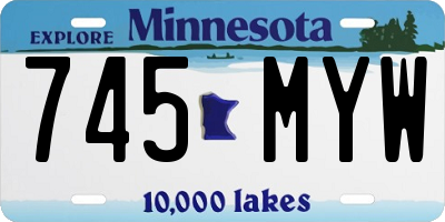 MN license plate 745MYW