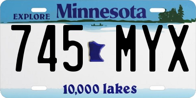 MN license plate 745MYX