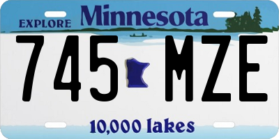 MN license plate 745MZE