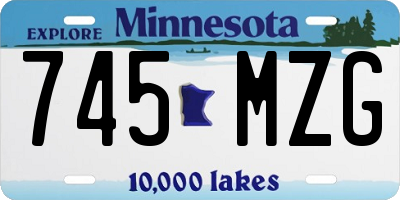MN license plate 745MZG