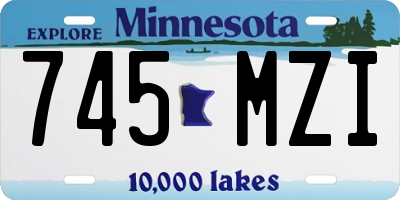 MN license plate 745MZI