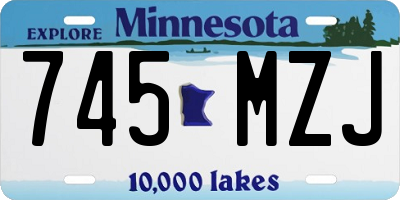 MN license plate 745MZJ