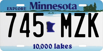 MN license plate 745MZK